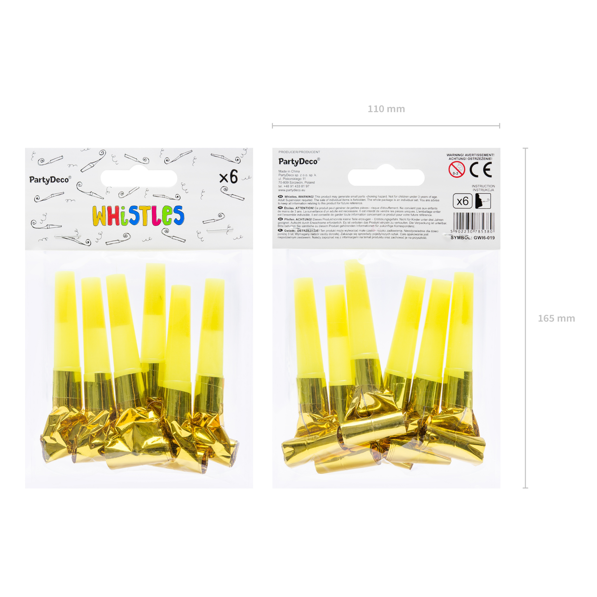 Partytröten Gold -hey-Party.de- Accessoires zum Feiern -#Variante_