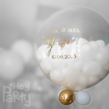 Weddingballon Standesamtballon mit Herzen und Helium -hey-Party.de- -#Variante_