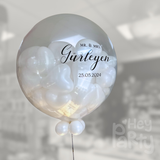 Weddingballon Standesamtballon mit Herzen und Helium -hey-Party.de- -#Variante_