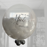 Weddingballon Standesamtballon mit Herzen und Helium -hey-Party.de- -#Variante_