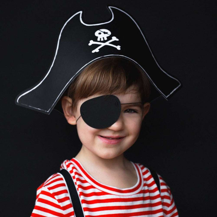Piraten-Set Piratenhut & Augenklappe Partyhütchen Hey Party