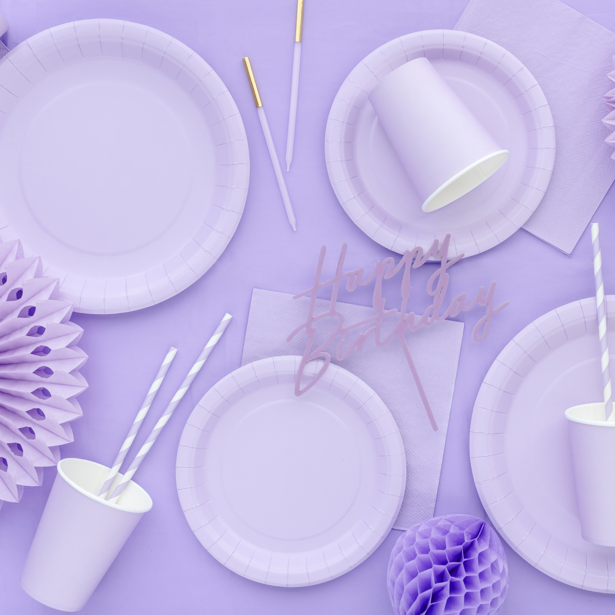Plastik-Tischdecke Lavendel -hey-Party.de- Tischdecken -#Variante_