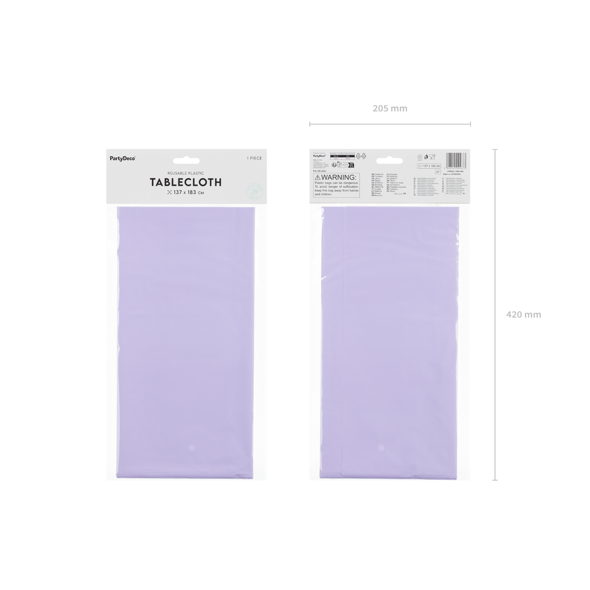 Plastik-Tischdecke Lavendel -hey-Party.de- Tischdecken -#Variante_