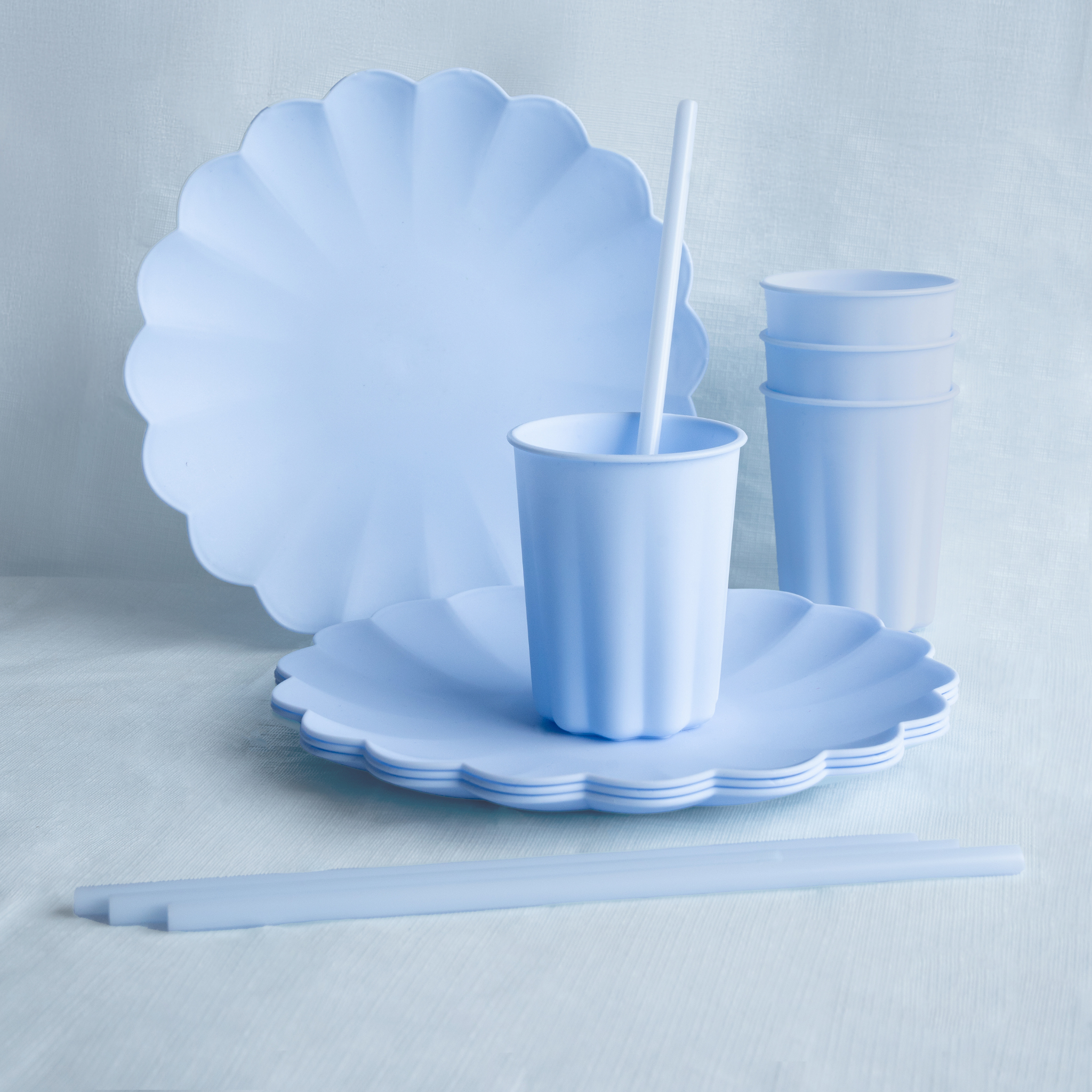 Becher Mehrweg Nebelblau -hey-Party.de- Trinkbecher -#Variante_