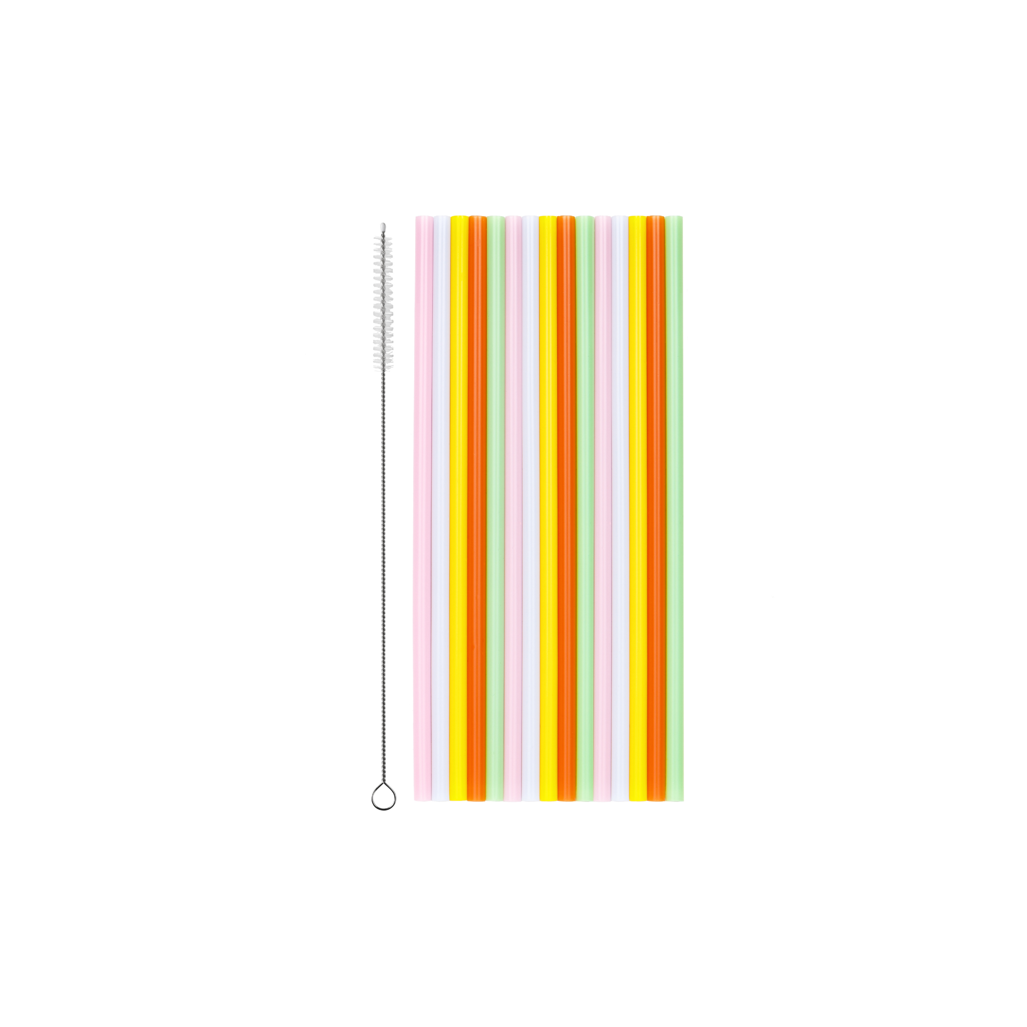 Plastikstrohhalme Bunt, ca. 20 cm