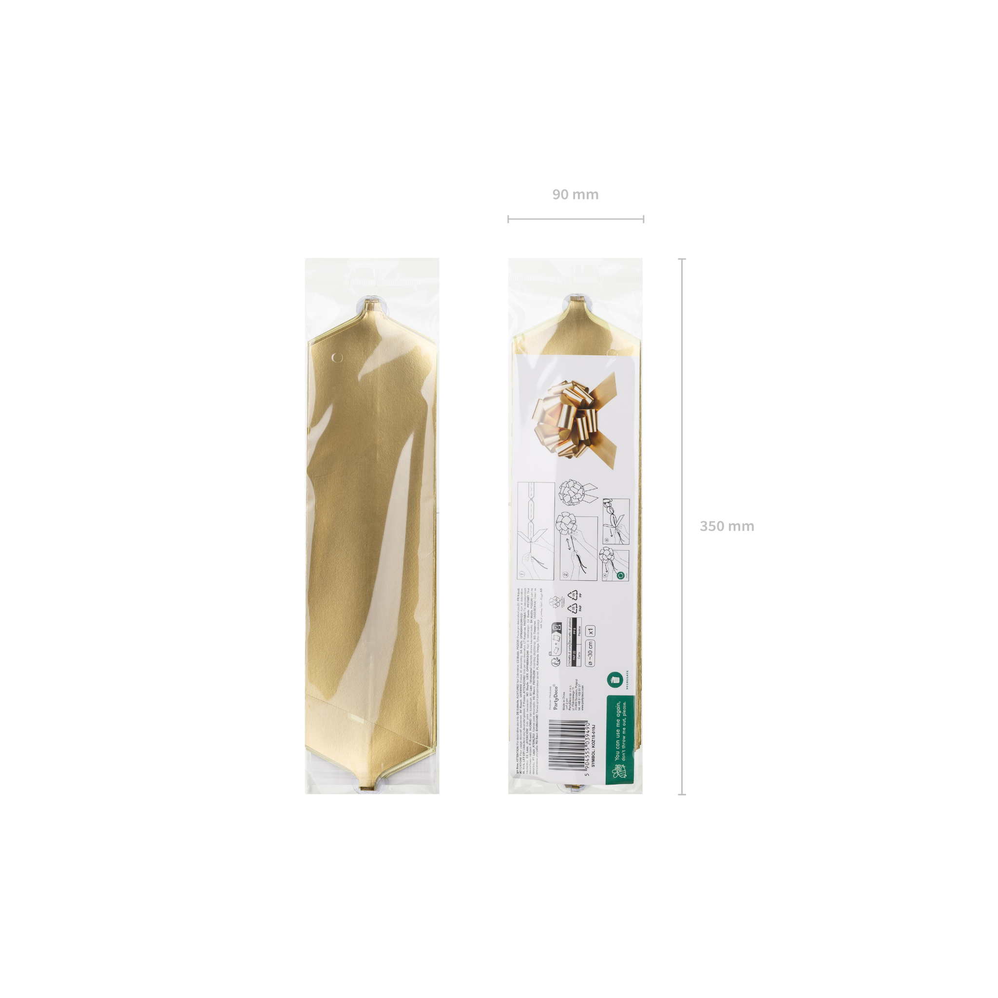 DIY-Dekoschleife Gold XL Pull-Bow -hey-Party.de- Schleifen -#Variante_