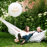 Riesenballon "Just Married" Weiß -hey-Party.de- Latexballons -#Variante_