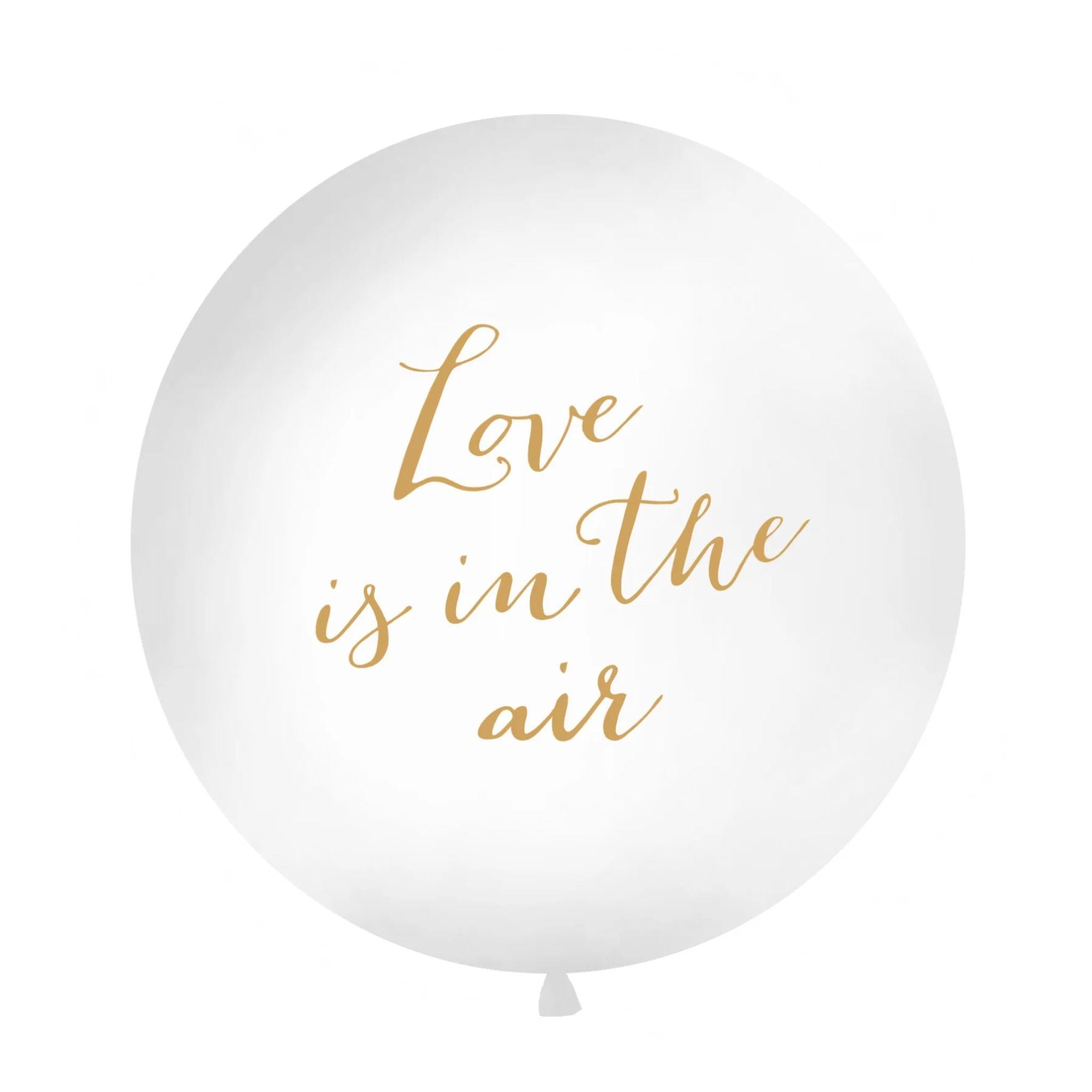 Riesenballon "Love is in the air" Weiß