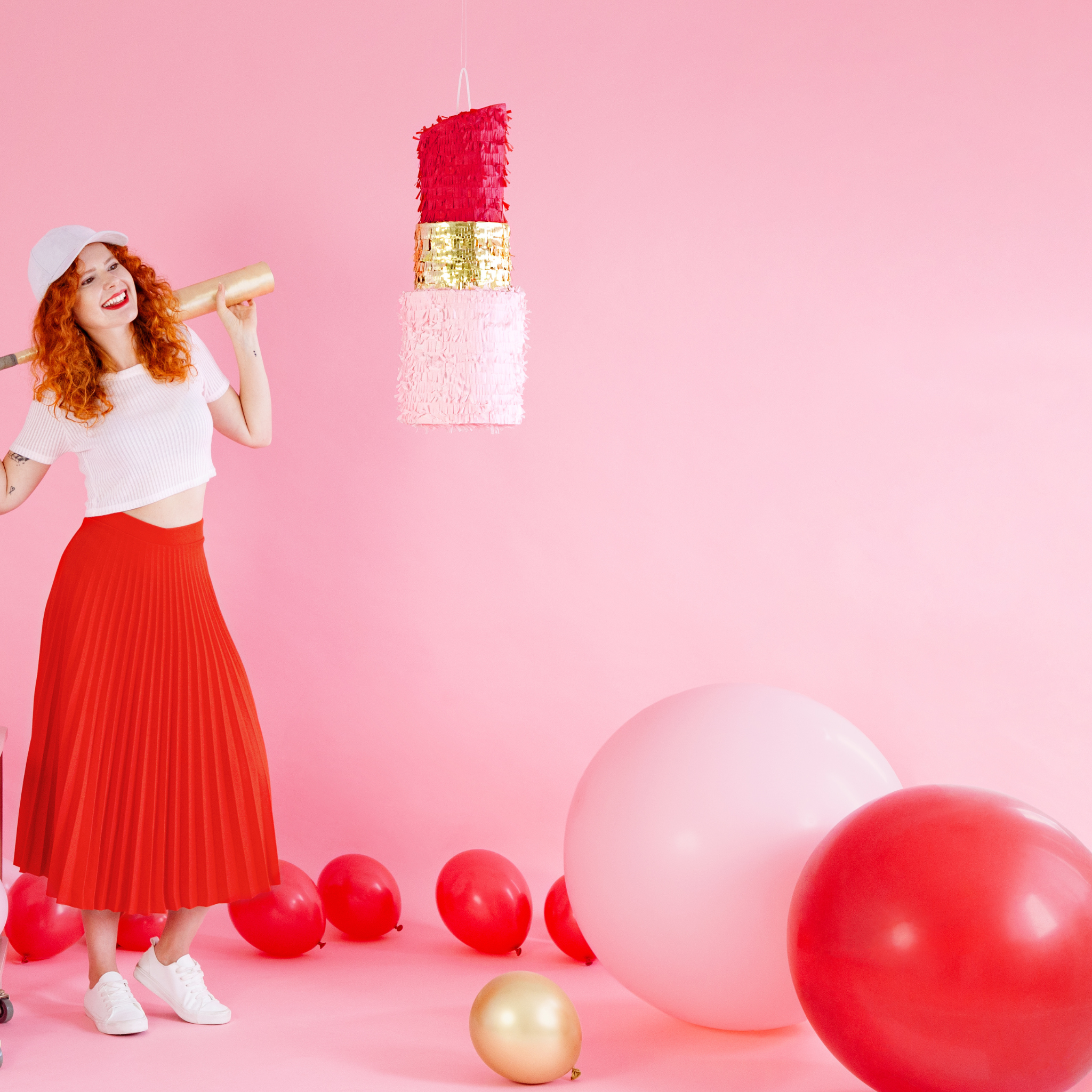 Riesenballon 60 cm Rot -hey-Party.de- Latexballons -#Variante_60 cm, 100 cm