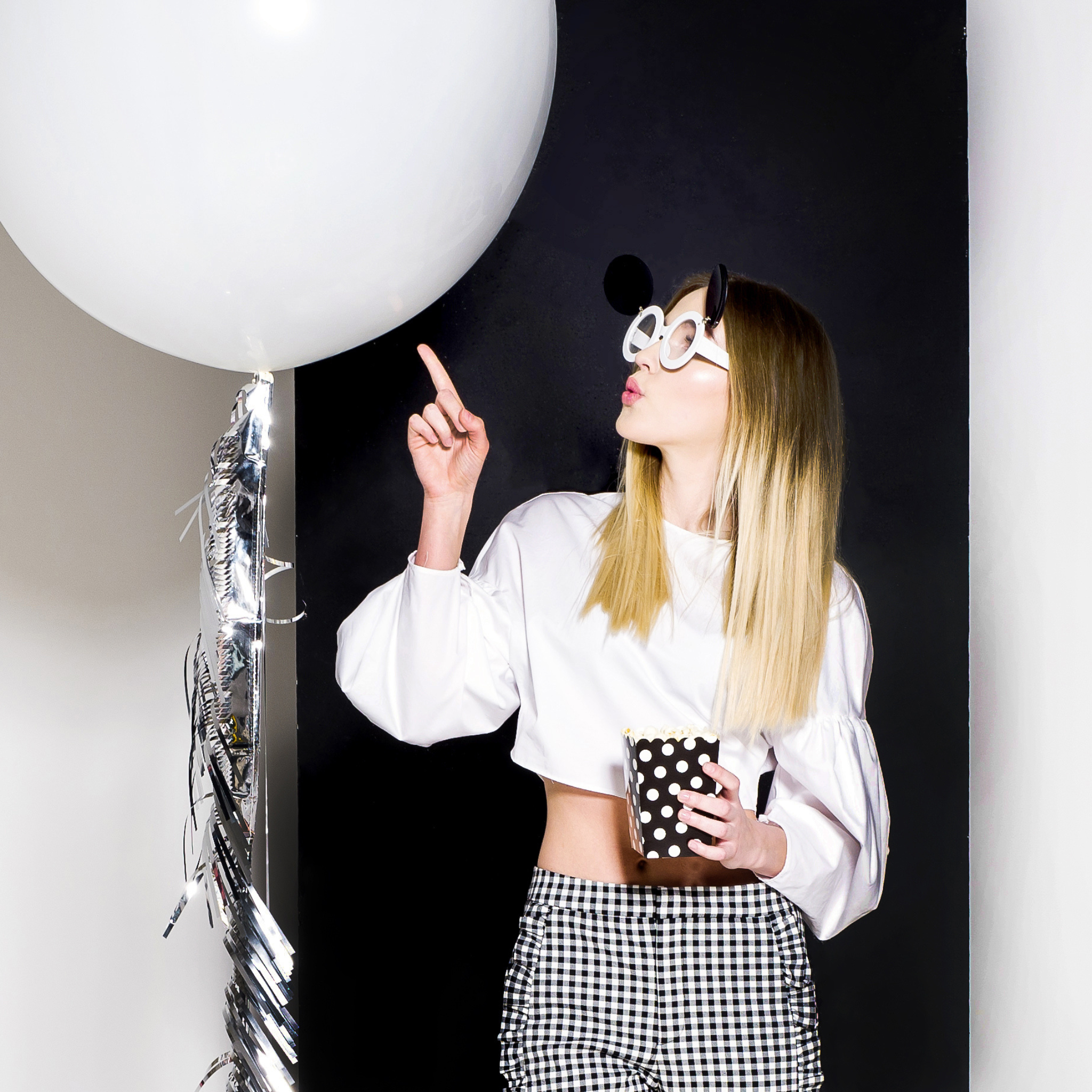 Riesenballon 60 cm Weiß -hey-Party.de- Latexballons -#Variante_100 cm