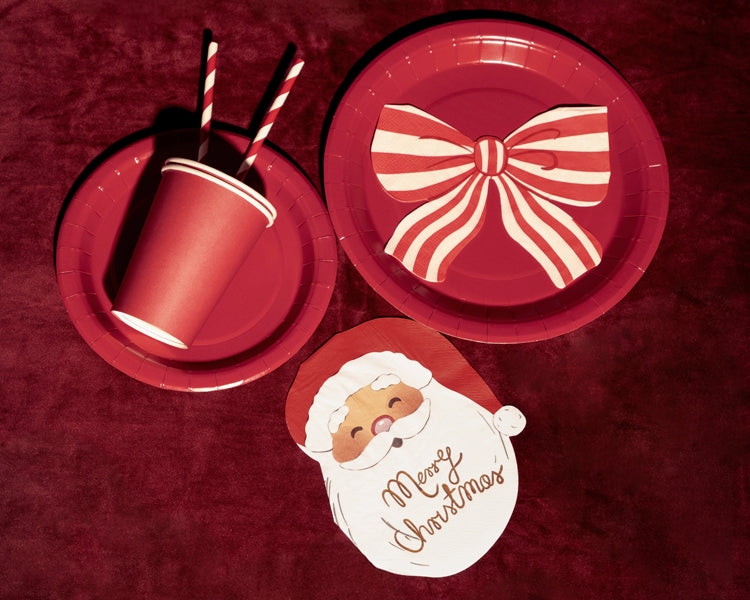 Servietten Weihnachtsmann, Rot