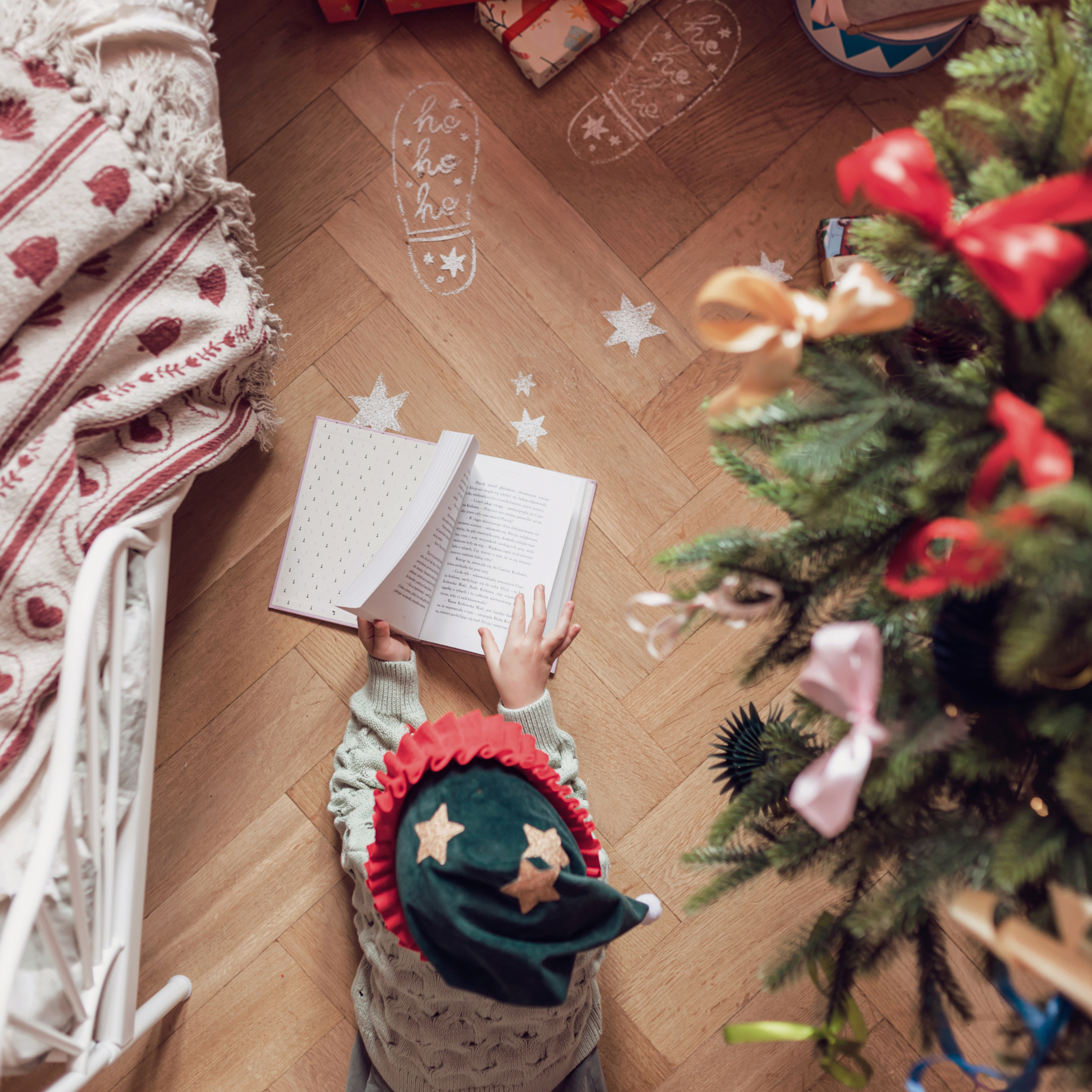 Fussabdrücke Weihnachtsmann, Schablone -hey-Party.de- Schablonen -#Variante_