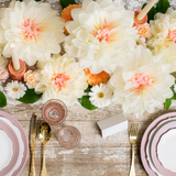 Seidenpapier Blumen Creme -hey-Party.de- Pompons -#Variante_
