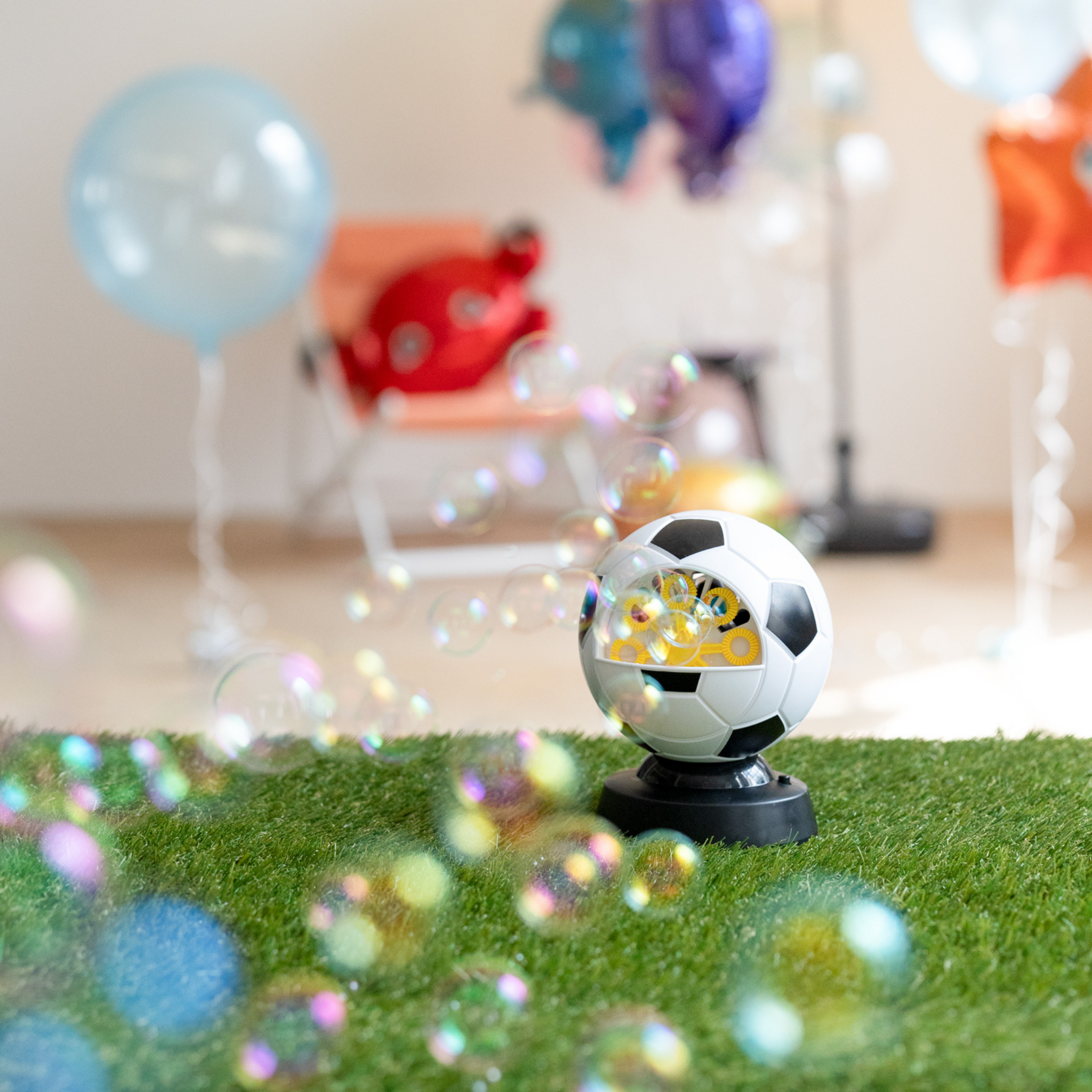 Seifenblasenmaschine Fußball -hey-Party.de- Spielzeug -#Variante_