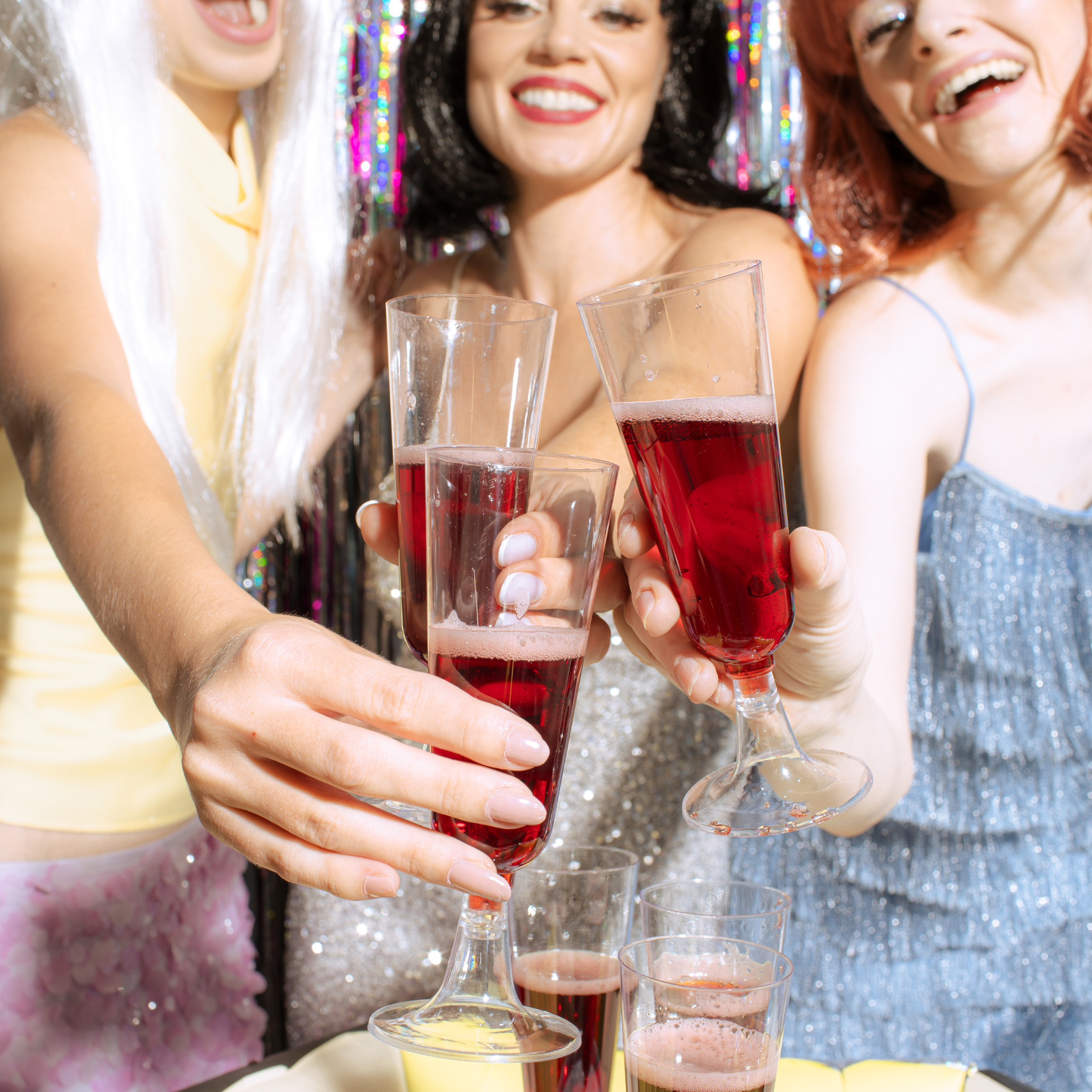 Sektgläser Plastik Transparent -hey-Party.de- Trinkbecher -#Variante_