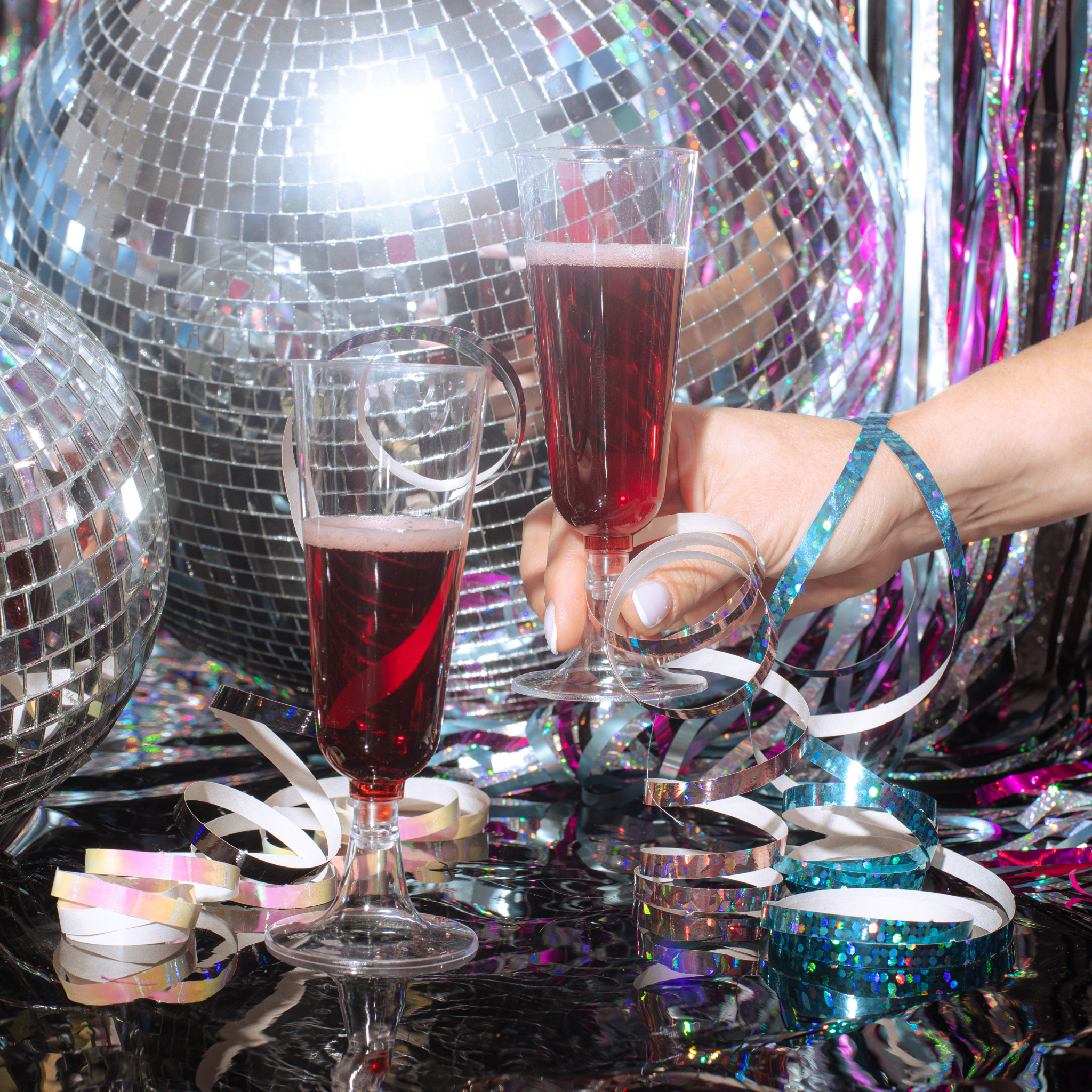 Sektgläser Plastik Transparent -hey-Party.de- Trinkbecher -#Variante_