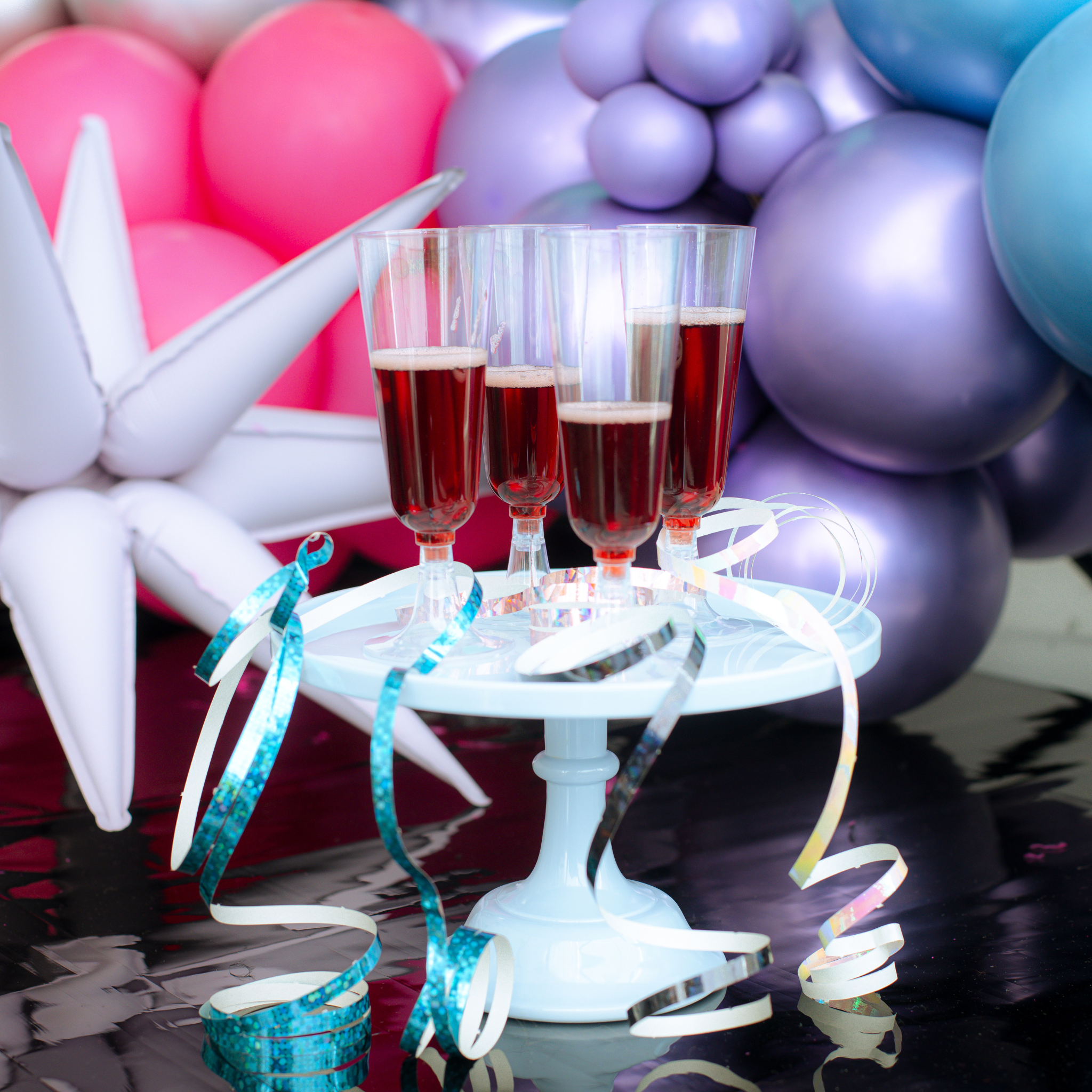 Sektgläser Plastik Transparent -hey-Party.de- Trinkbecher -#Variante_