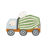 Servietten Baustelle Betonmischer -hey-Party.de- Servietten -#Variante_