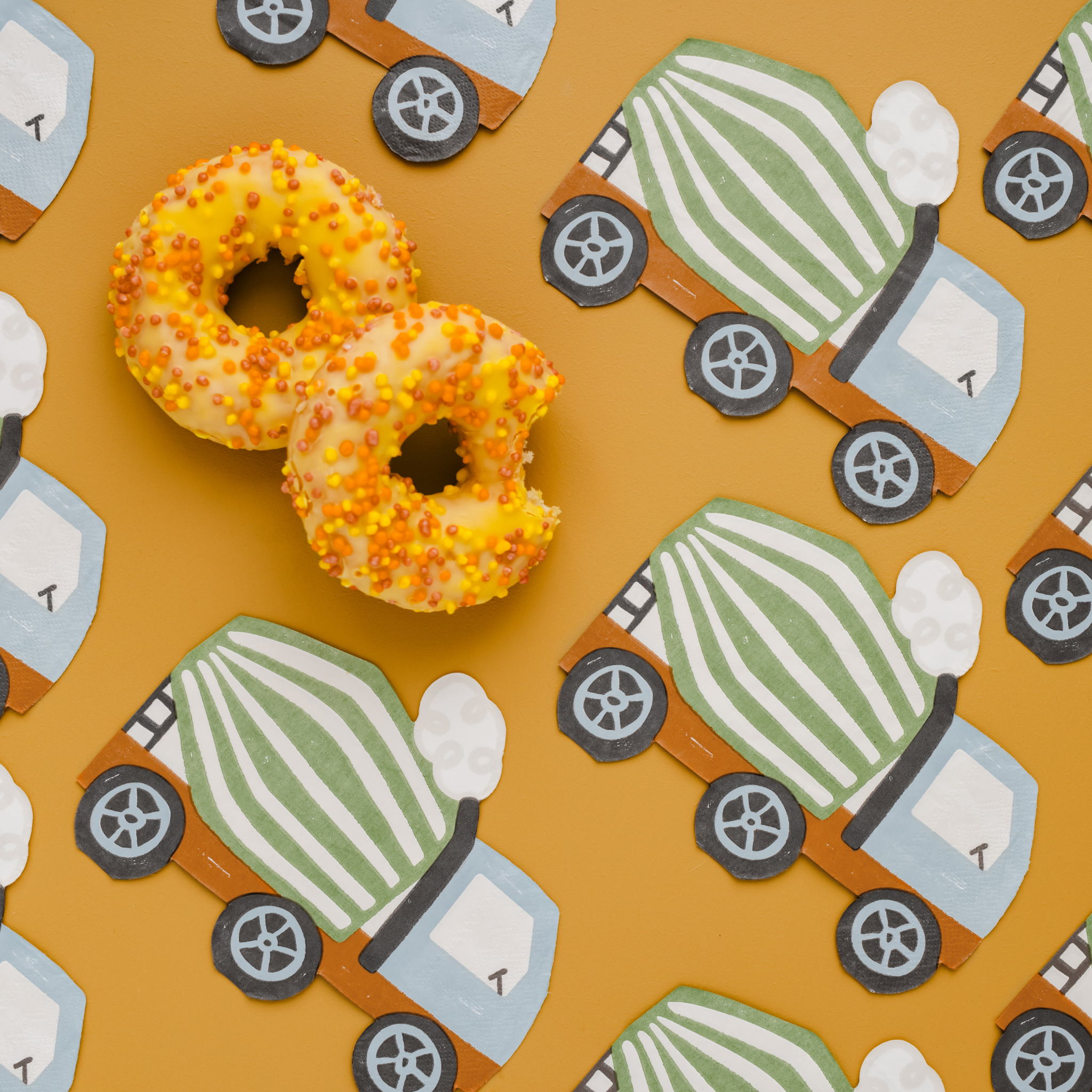 Servietten Baustelle Betonmischer -hey-Party.de- Servietten -#Variante_