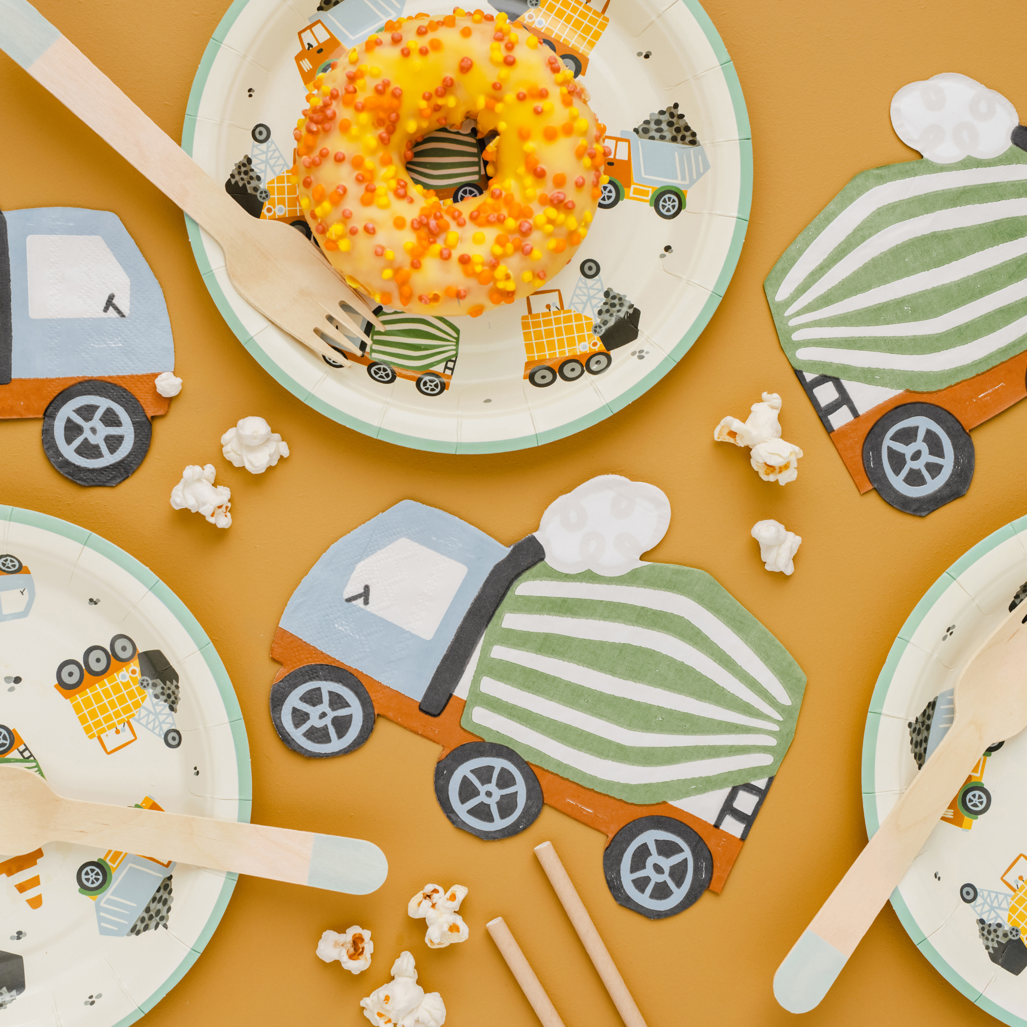 Servietten Baustelle Betonmischer -hey-Party.de- Servietten -#Variante_