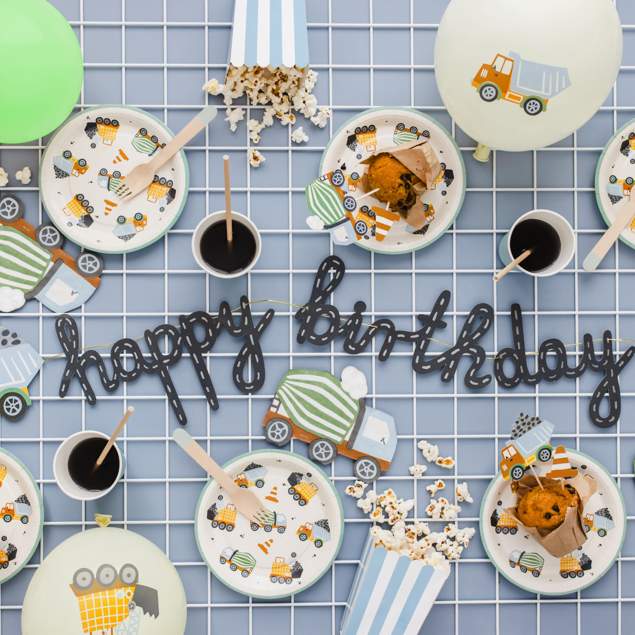 Servietten Baustelle Betonmischer -hey-Party.de- Servietten -#Variante_