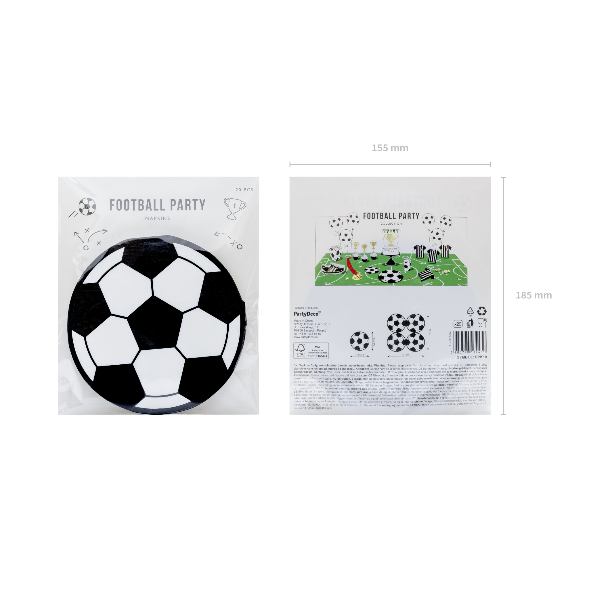 Servietten Fussball -hey-Party.de- Servietten -#Variante_