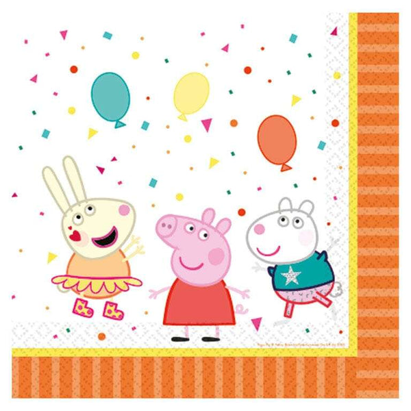 Servietten „Peppa Pig“, 33 x 33 cm, 16 Stück Servietten Hey Party