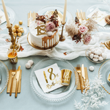 Servietten "18th Birthday" Weiß & Gold -hey-Party.de- Servietten -#Variante_