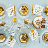 Servietten "50th Birthday" Weiß & Gold -hey-Party.de- Servietten -#Variante_