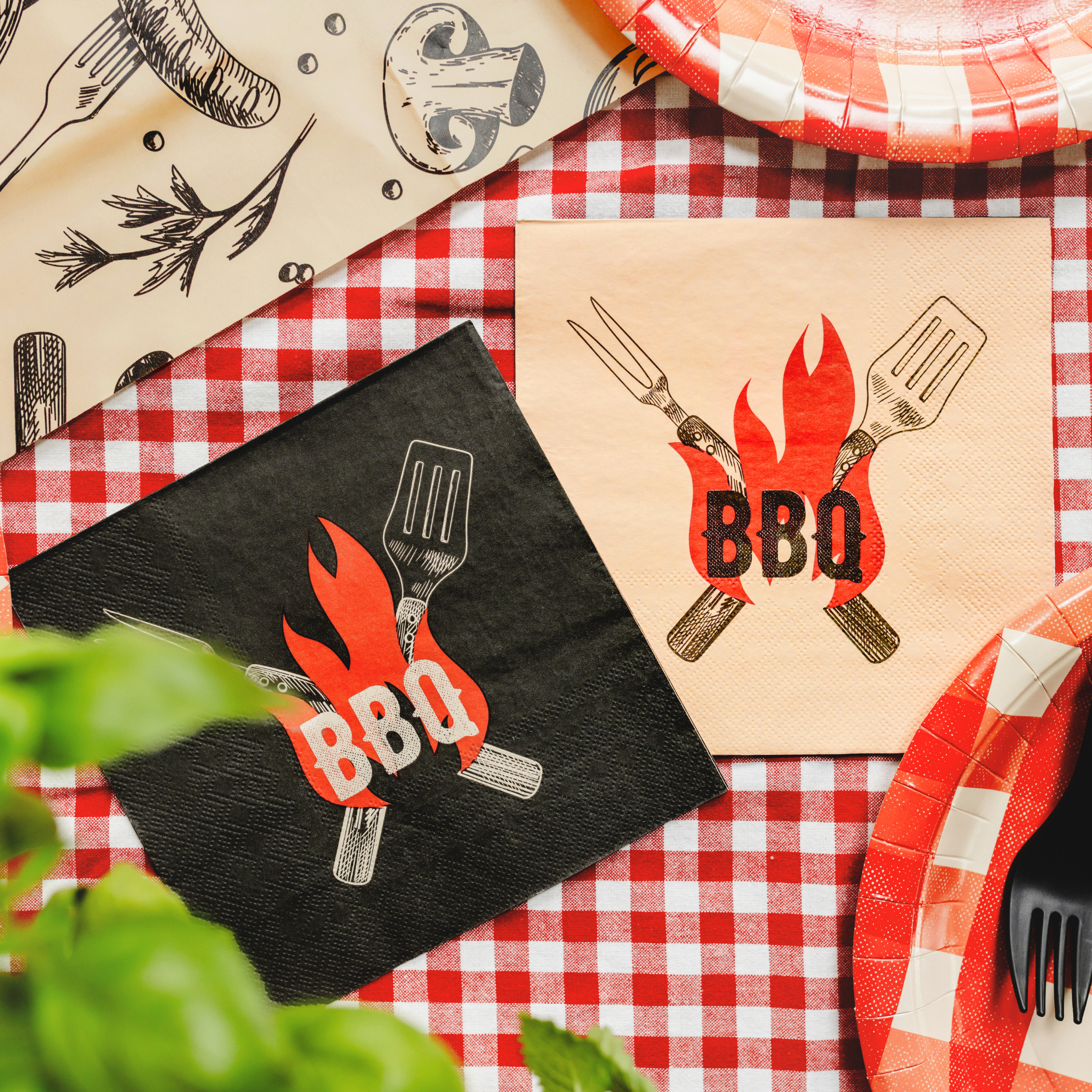 Servietten BBQ, ca. 33 x 33 cm