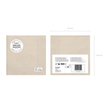Servietten Beige, ca. 33 x 33 cm