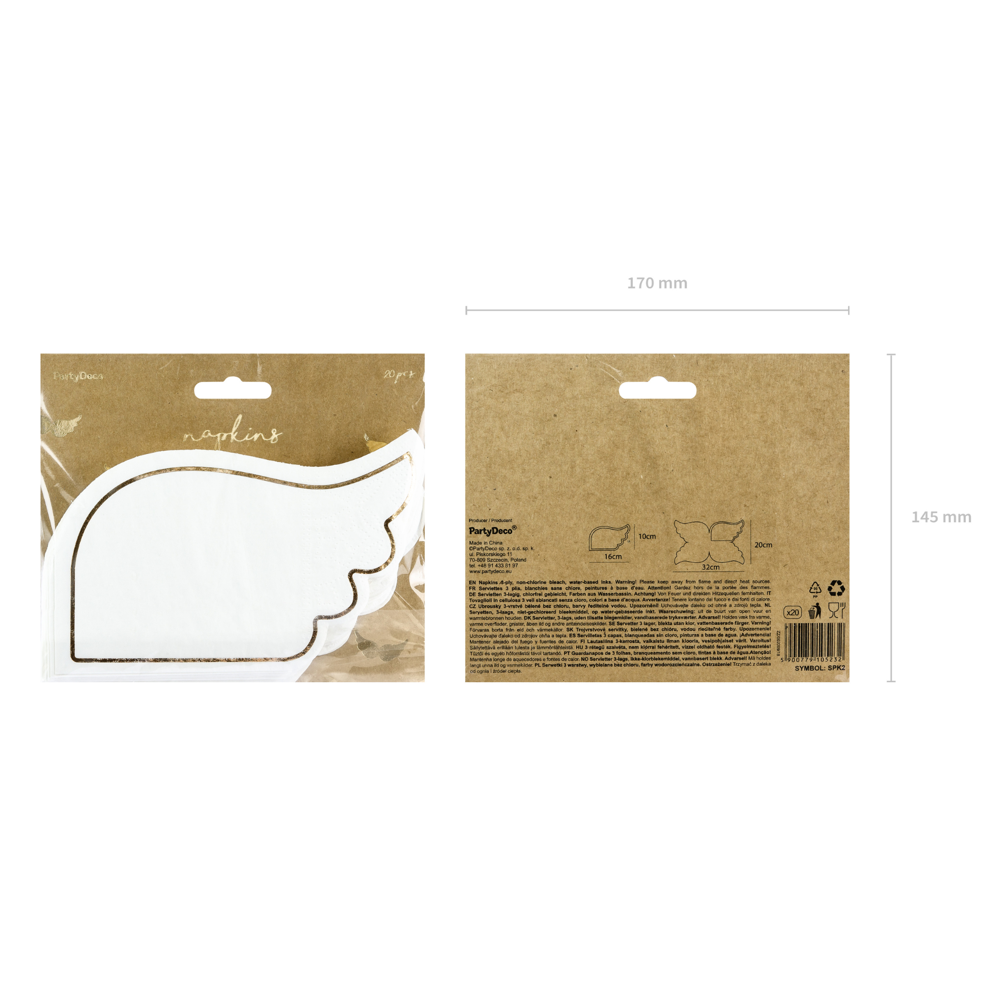 Servietten Engelsflügel -hey-Party.de- Servietten -#Variante_