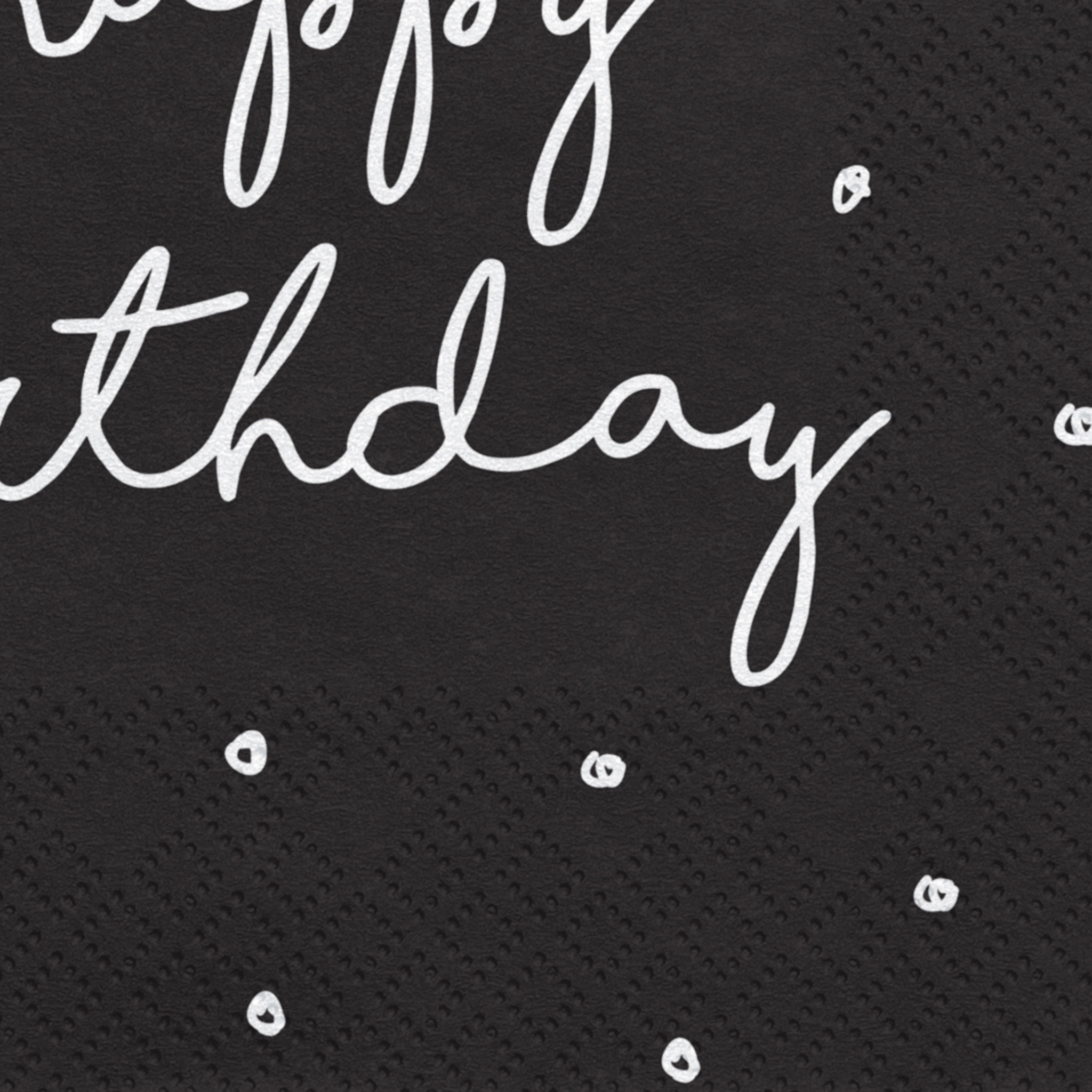 Servietten "Happy Birthday" Schwarz -hey-Party.de- Servietten -#Variante_