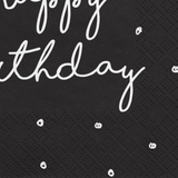 Servietten "Happy Birthday" Schwarz -hey-Party.de- Servietten -#Variante_