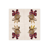 Servietten Rentier mit Schleife