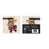 Servietten Rentier mit Schleife