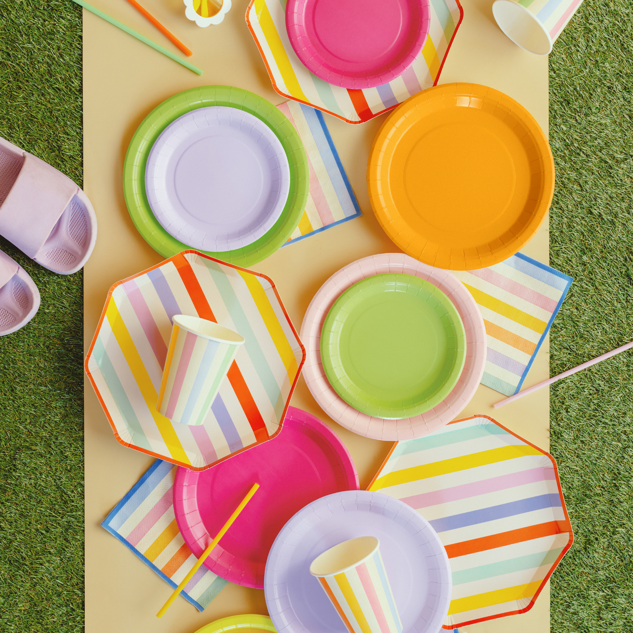 Servietten Streifen Bunt -hey-Party.de- Servietten -#Variante_