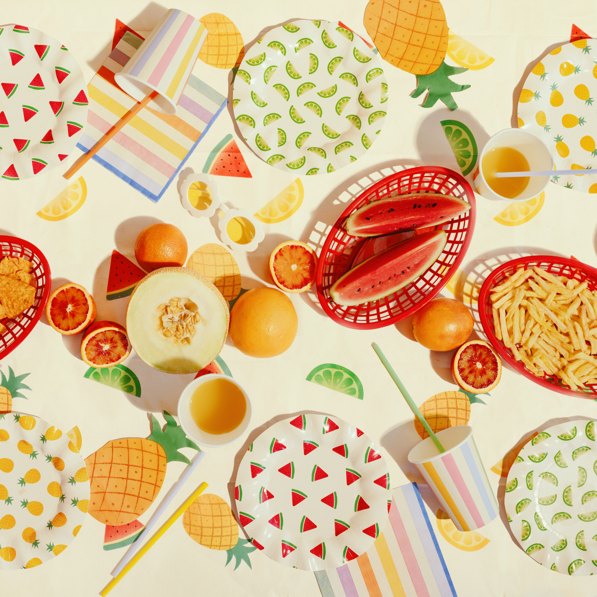 Servietten Streifen Bunt -hey-Party.de- Servietten -#Variante_