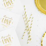 Servietten Weiß "All you need is Love"