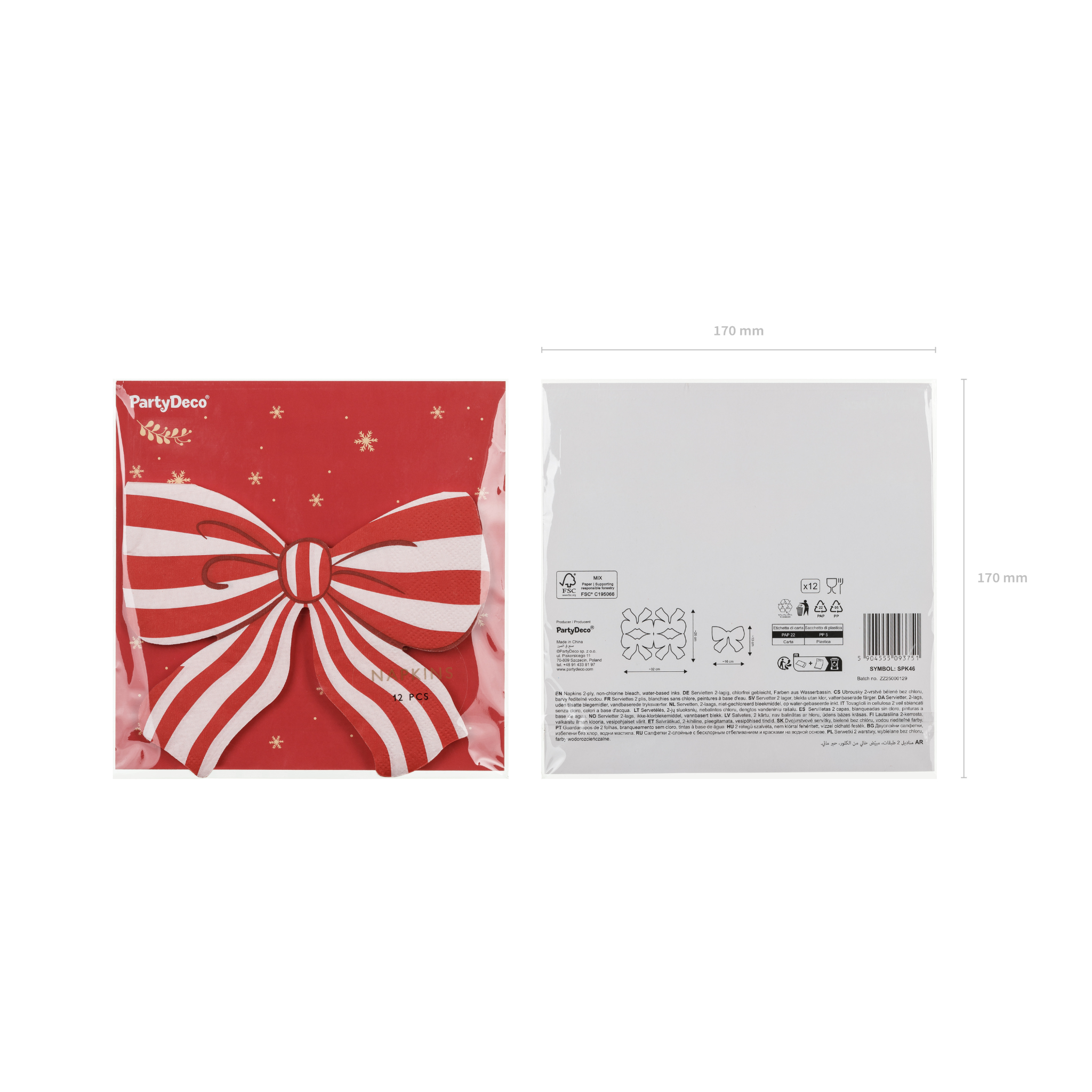 Servietten gestreifte Schleifen -hey-Party.de- Servietten -#Variante_