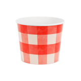 Snack-Eimer Kariert, ca. 14 cm