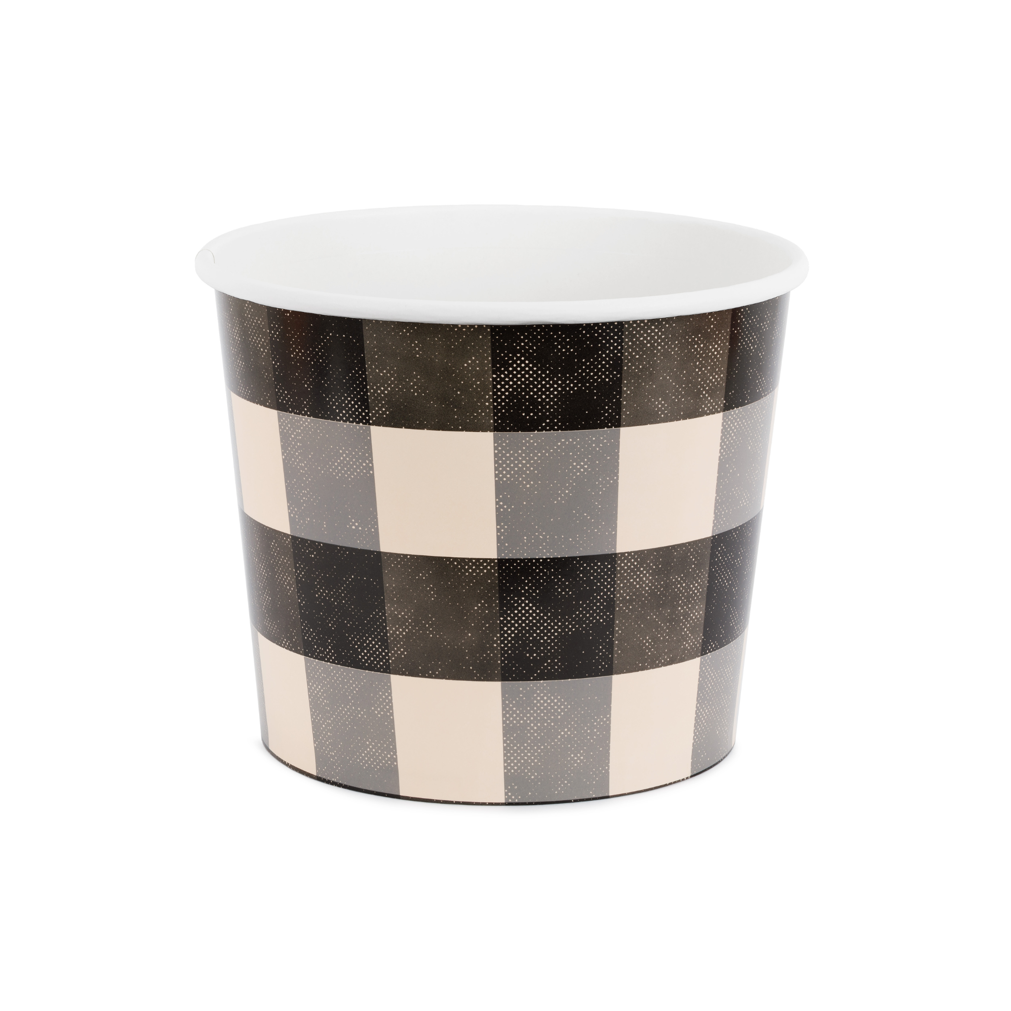 Snack-Eimer Kariert, ca. 14 cm