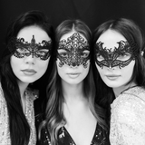 Karnevalsmaske Spitze Schwarz Breit