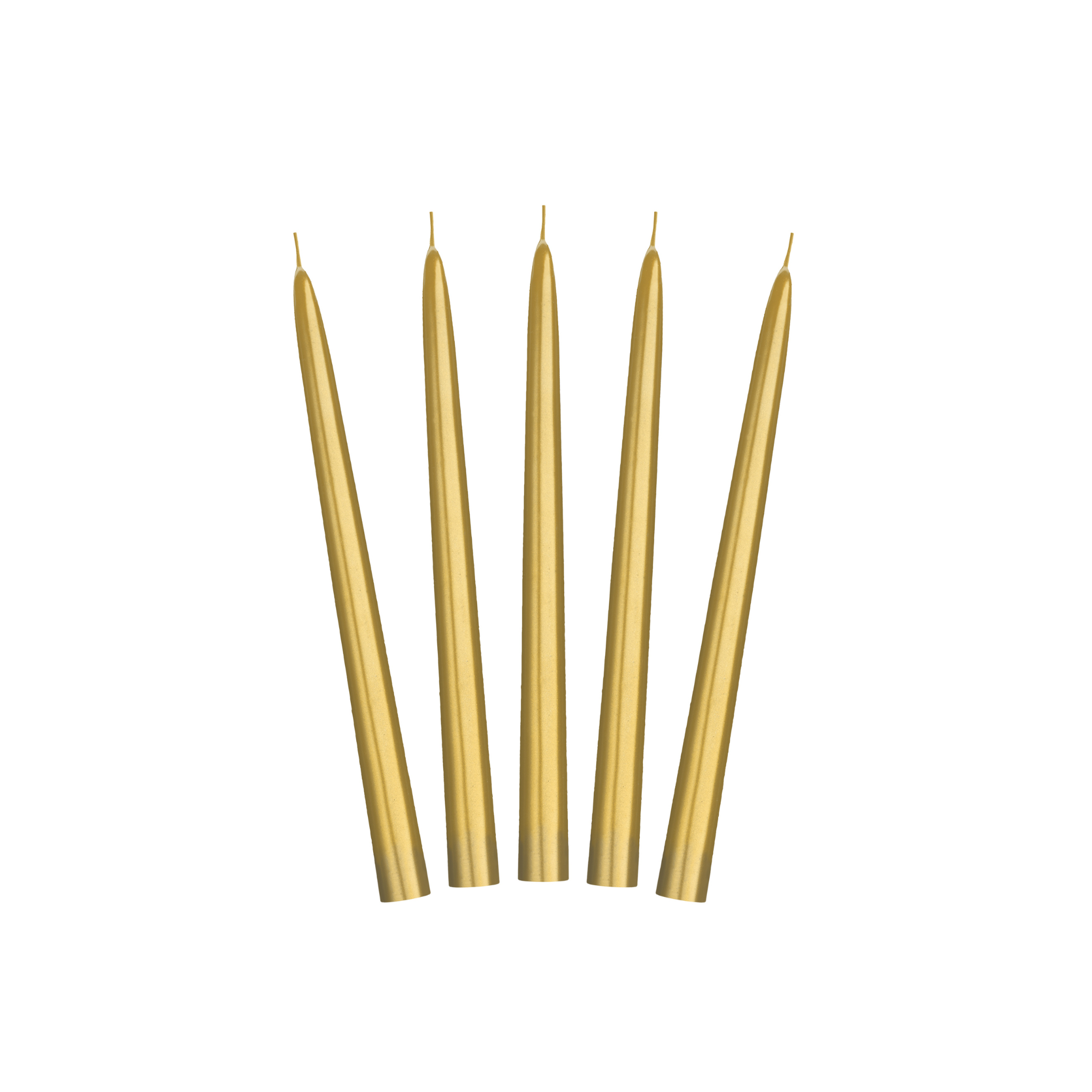 Stabkerzen Metallisiert Gold 24 cm