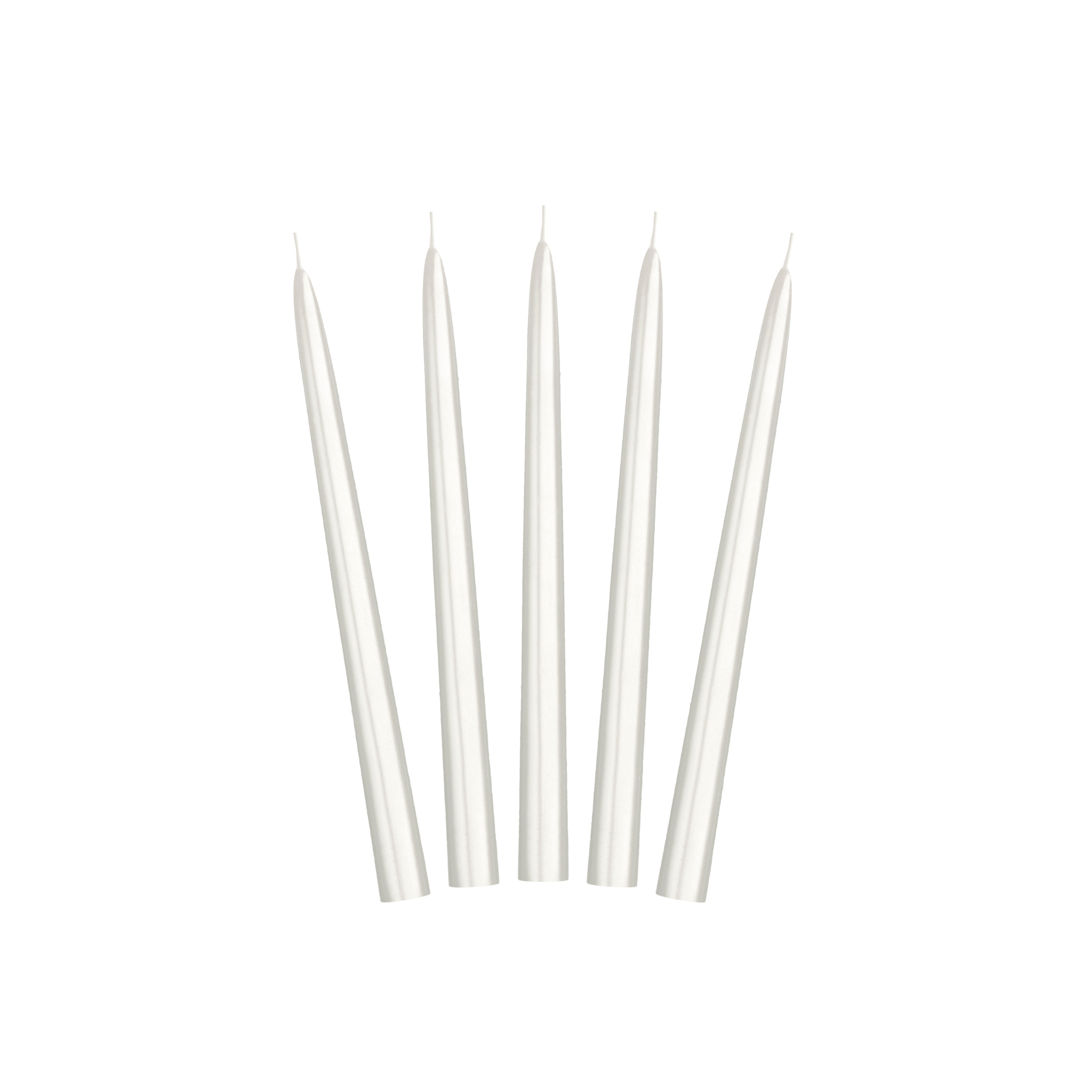 Stabkerzen Metallisiert Perlmutt 24 cm