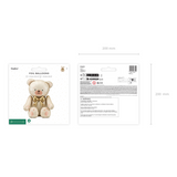 Stehender Folienballon Teddybär Beige -hey-Party.de- Folienballons -#Variante_