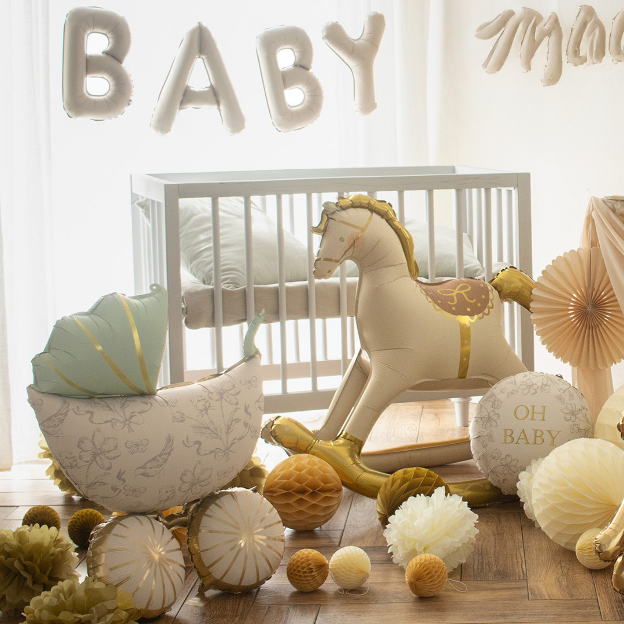 Stehender Folienballon Schaukelpferd -hey-Party.de- Folienballons -#Variante_