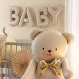 Stehender Folienballon Teddybär Beige -hey-Party.de- Folienballons -#Variante_