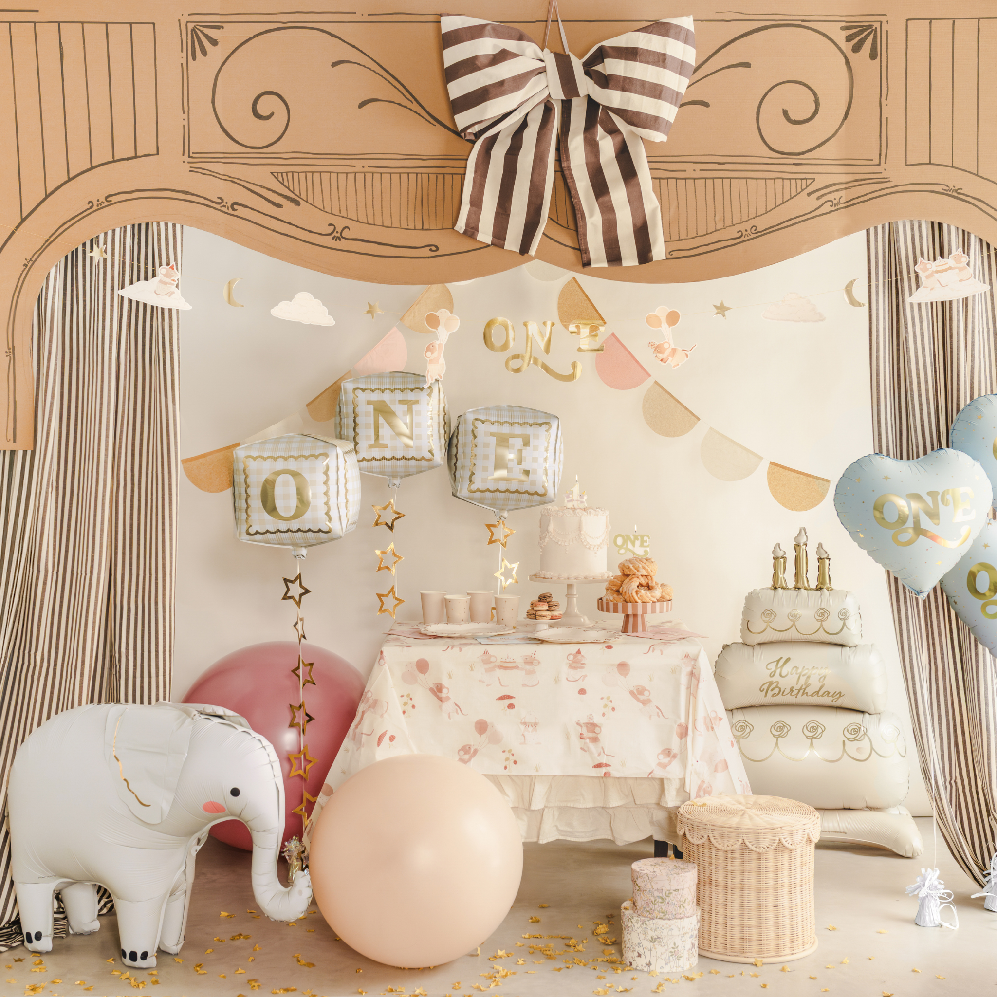 Stehender Folienballon Elefant -hey-Party.de- Folienballons -#Variante_