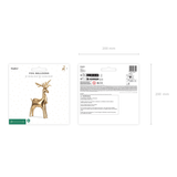 Stehender Folienballon Rentier Gold -hey-Party.de- -#Variante_ Groß (110cm)